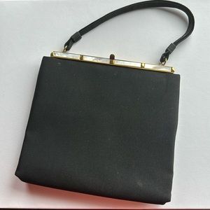 LESTER BAGS Kelly Bag Vintage 1950s Black Purse